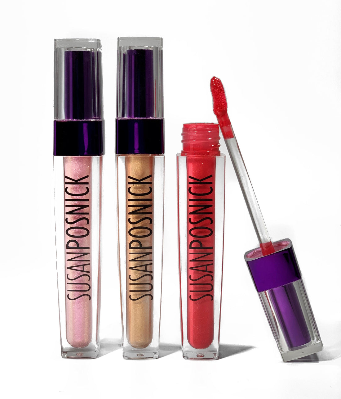 Susan Posnick DD Lip Gloss in 3 different colors.